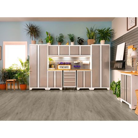 Newage Products Stone Composite Luxury Vinyl Plank, Gray Oak, 5PK 12011